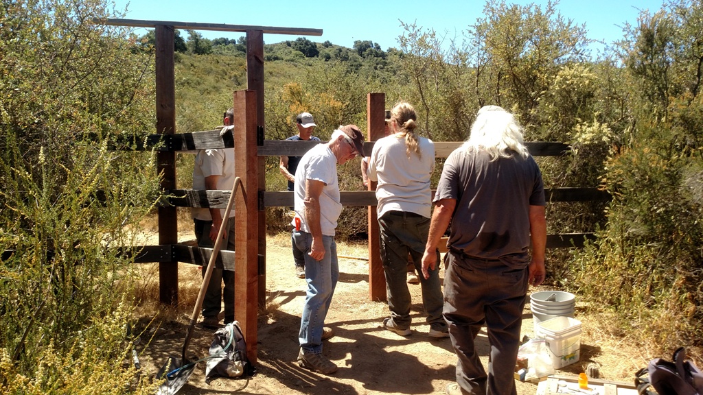 Finishing up the installation of the new maintenance gate.